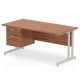 Rayleigh Cantilever Straight Desk with Fixed Pedestal